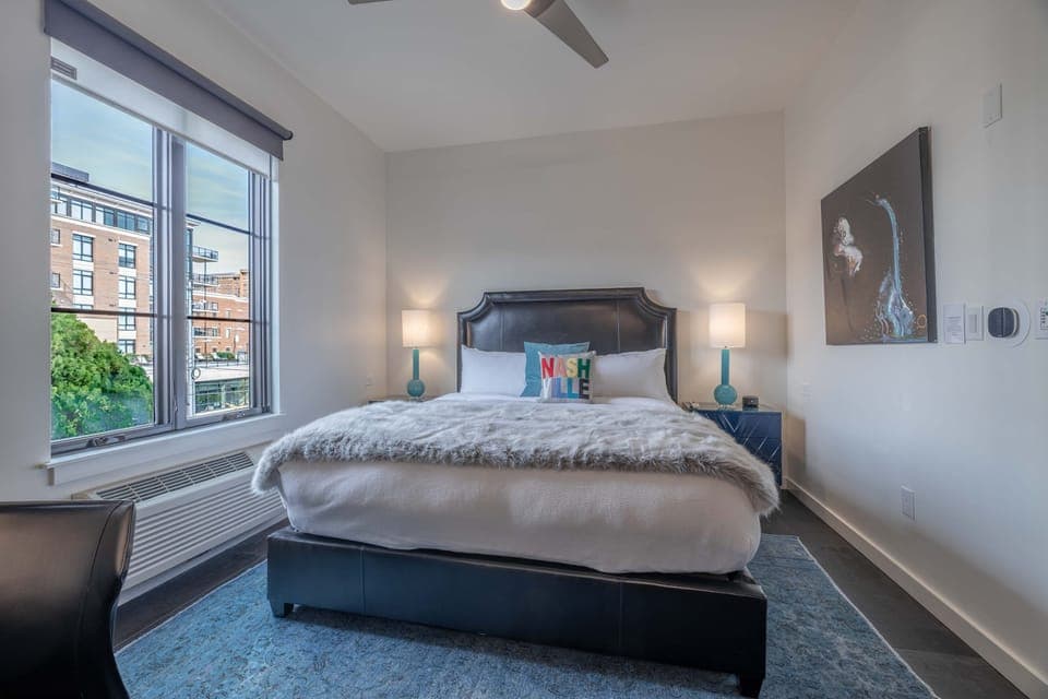 Views of Nashville from your bed.