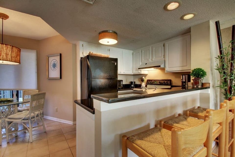 Wonderful kitchen with extra bar seating.