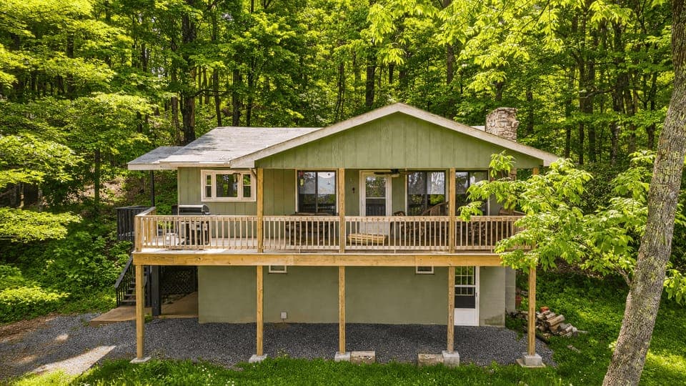 Expansive deck for outdoor relaxation.