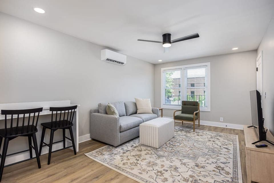 One-bedroom unit with living space.