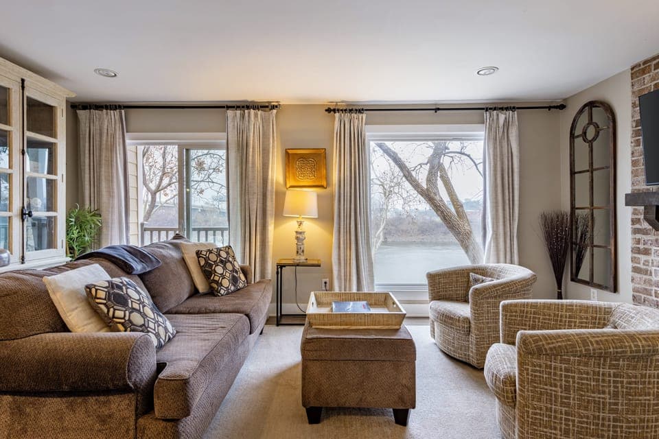 Tons of natural light in the living room.