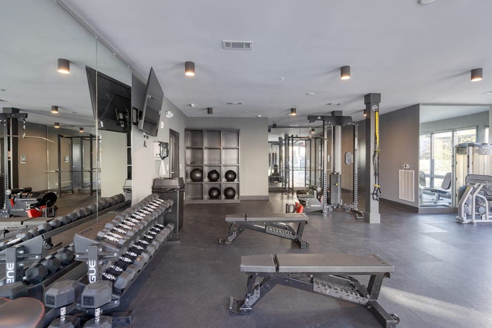 Fitness center.