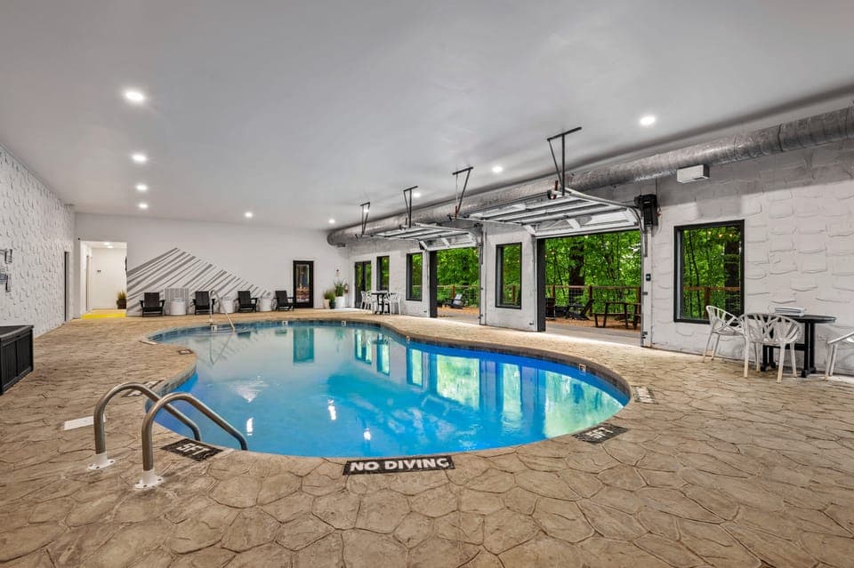Communal indoor pool.