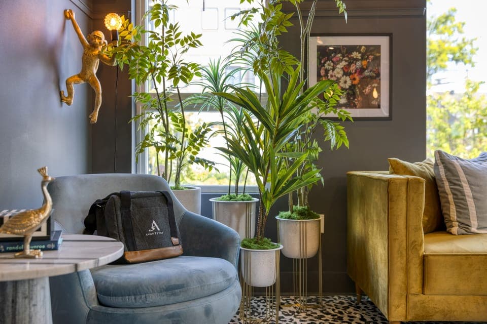 Cozy seating area.
