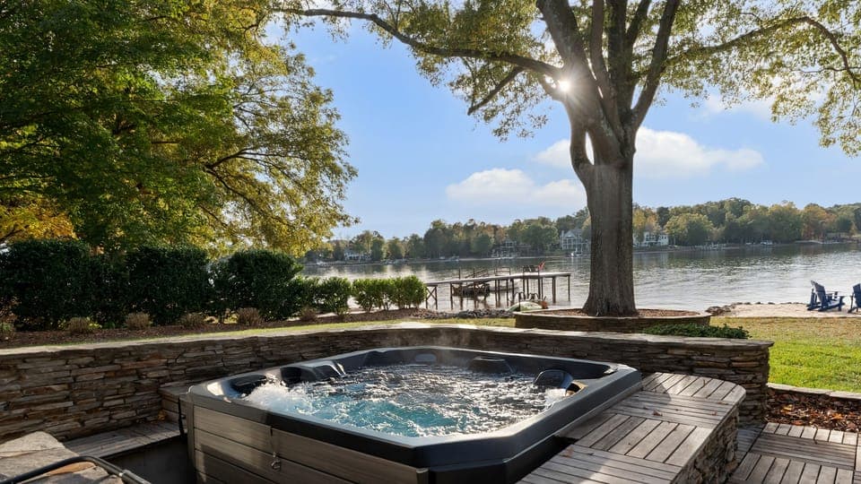 Enjoy a rejuvenating soak in the hot tub.
