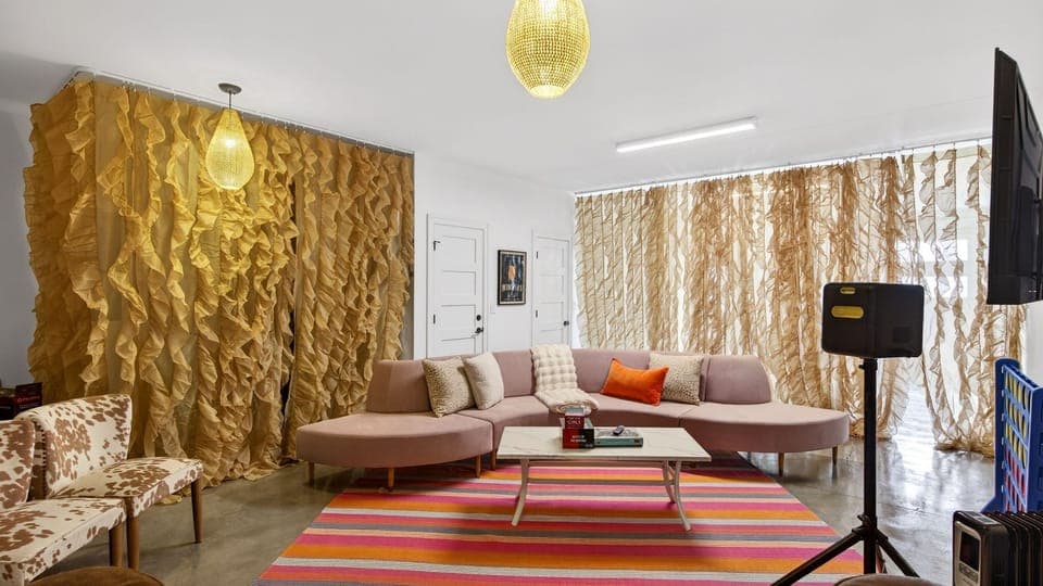 Open lounge space designed for relaxing and socializing. (Girls Night Out)