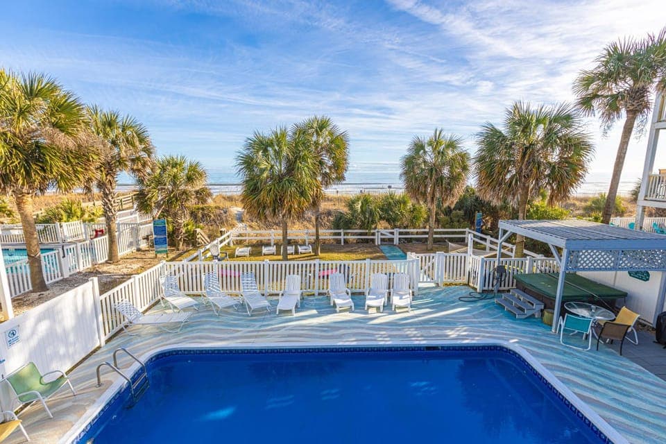 Patio, Garden, Balcony/Terrace, Beach, Garden view, Pool view, Sea view, Swimming pool