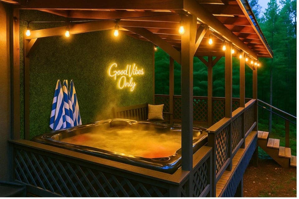 Night, Hot Tub
