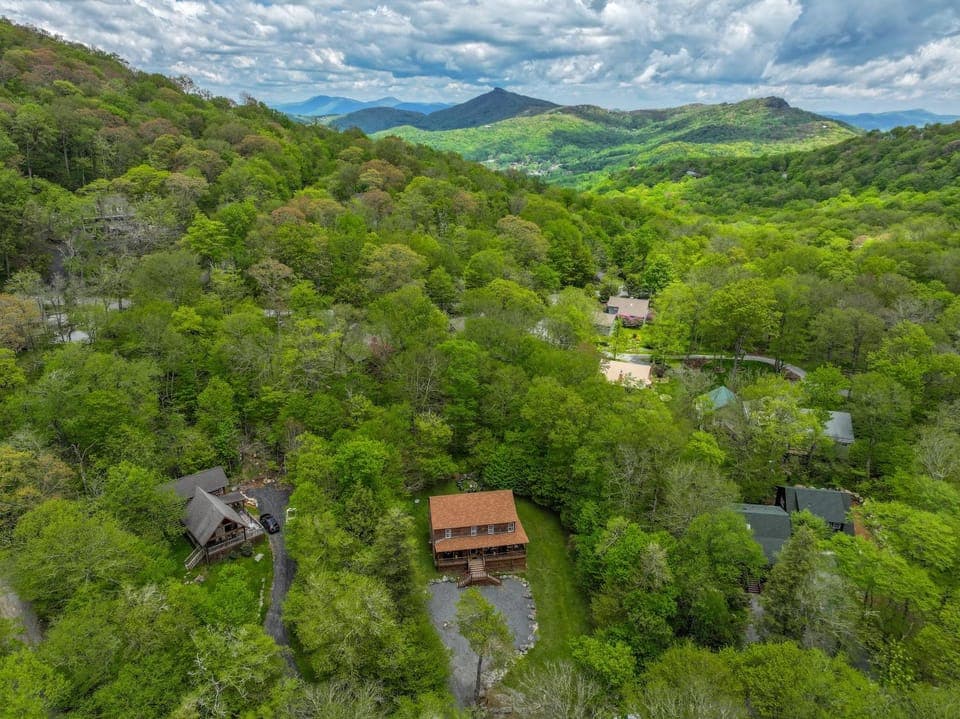 Spring, Day, Natural landscape, Bird's eye view, Mountain view