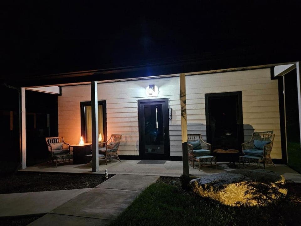 Property building, Patio, Night