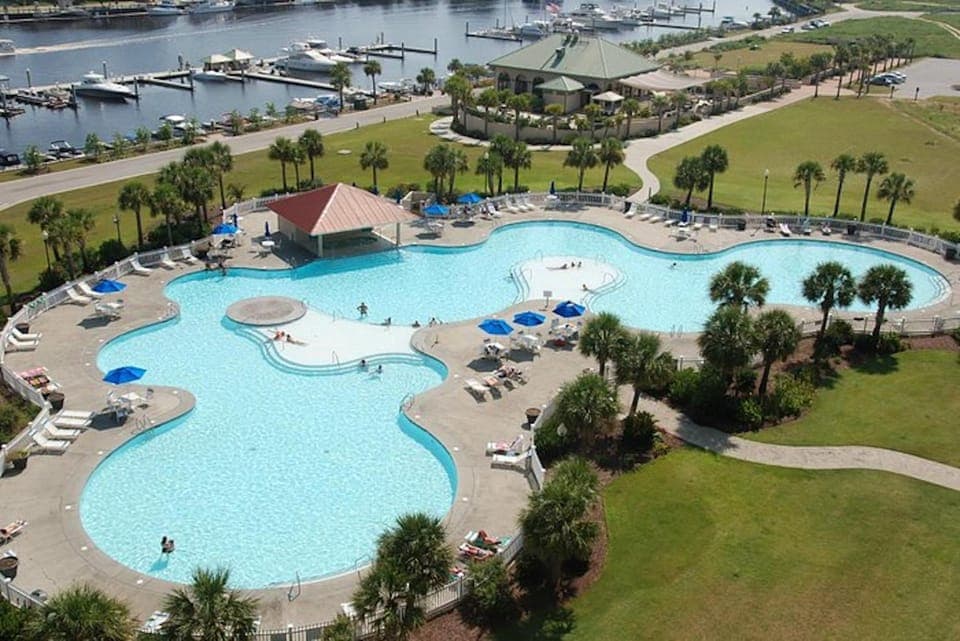 Waterfront Escape at Barefoot Resort w Huge Pool House in North Myrtle Beach