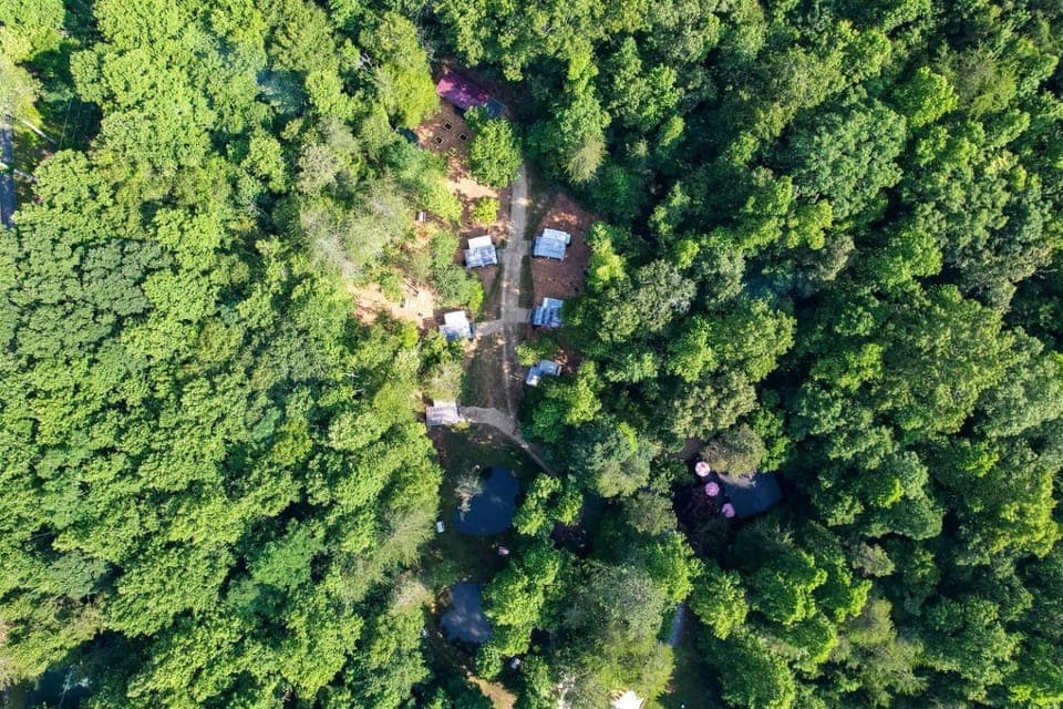 Charming Vintage Caravan Rental in Franklin, North Carolina for Mountain Glamping Escape House in Franklin
