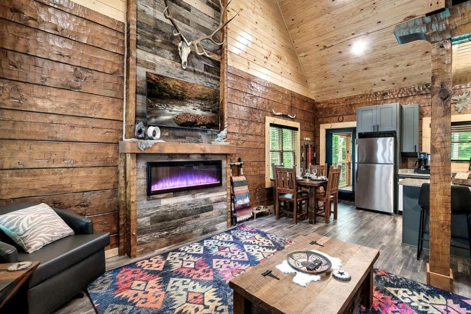 Enchanting Cabin with Game Room, Indoor Pool and Porch in Tennessee Cabin in Sevierville