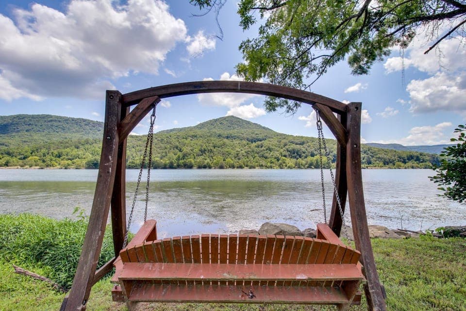 Dock & Hot Tub: Tennessee River Cabin Getaway Cabin in Tennessee