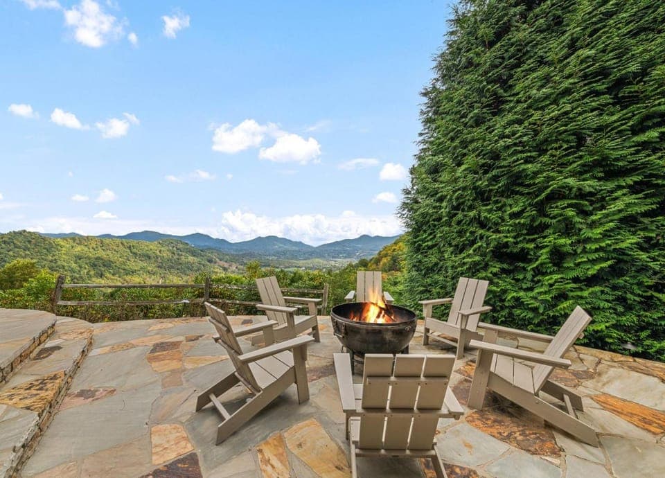 Patio, Natural landscape, Mountain view