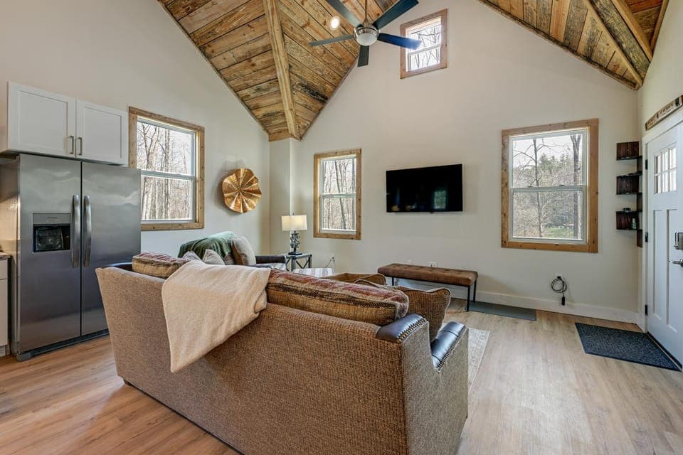 Fire Pit + Yard: Modern Mtn Retreat in Andrews House in Tennessee