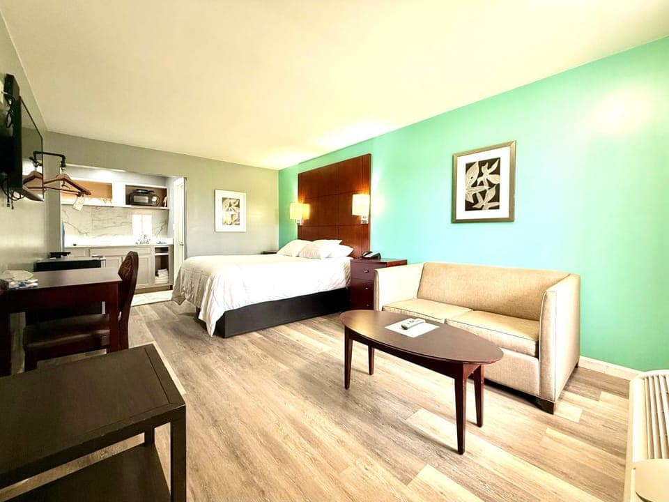 Bed, TV and multimedia, Photo of the whole room, Seating area, Bedroom, internet, microwave, pet friendly, towels, air conditioner
