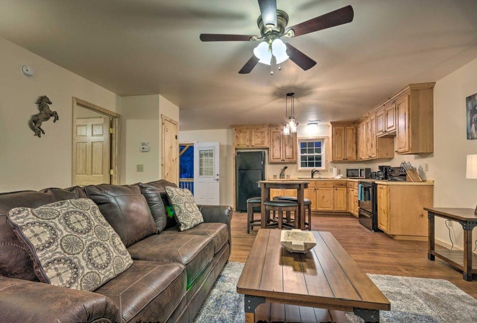Fire Pit: Cozy Bryson City Cabin on Tuck River Cabin in Swain County