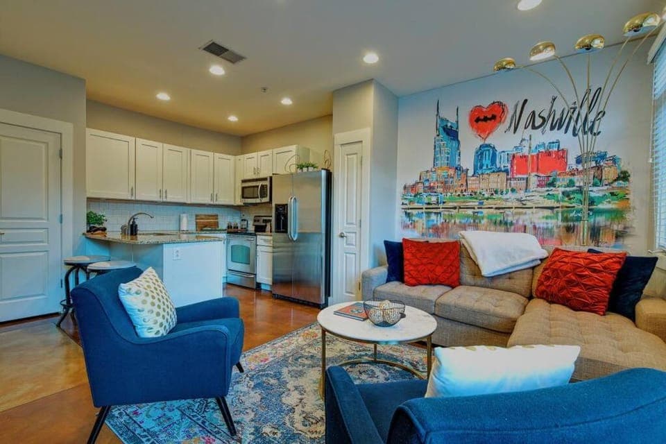 Kitchen or kitchenette, Living room