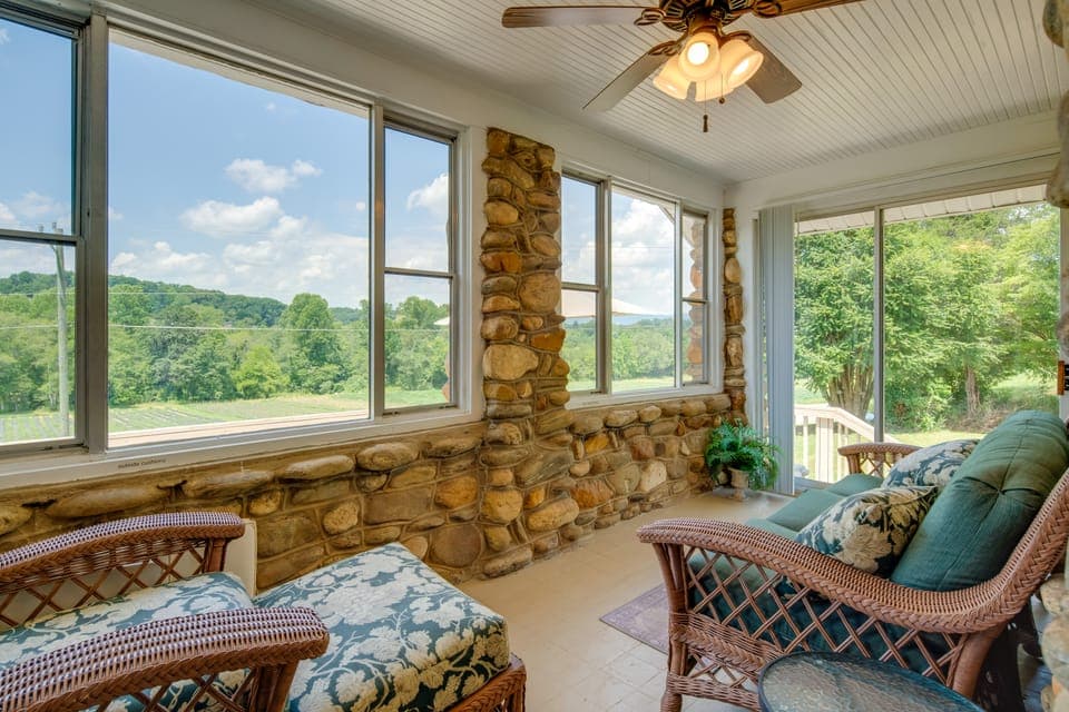 Hike + Explore: Mountain-View Escape in Candler House in Upper Hominy