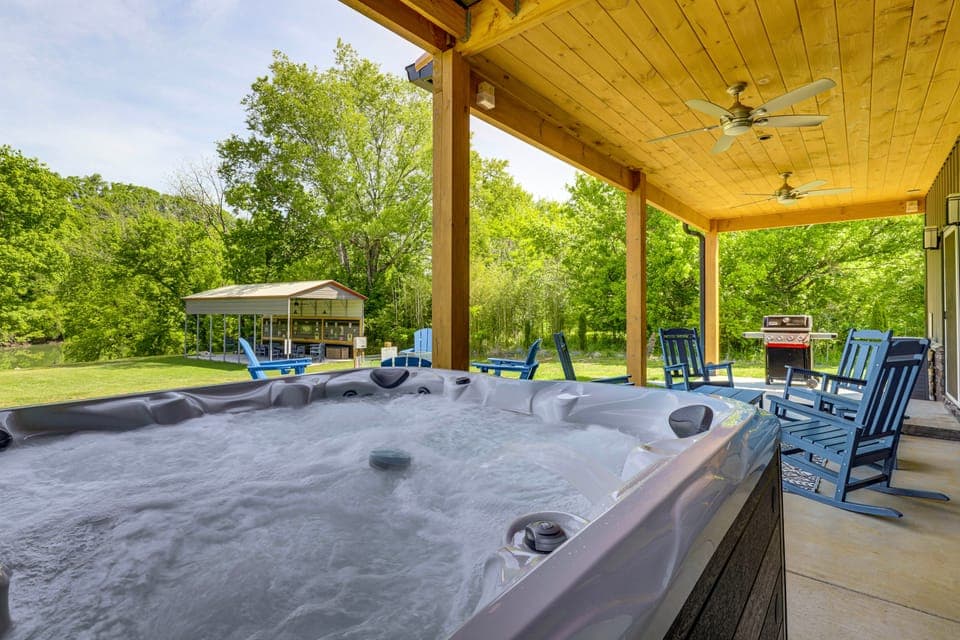 Smoky Mountain Riverfront Barndominium House in Sevierville