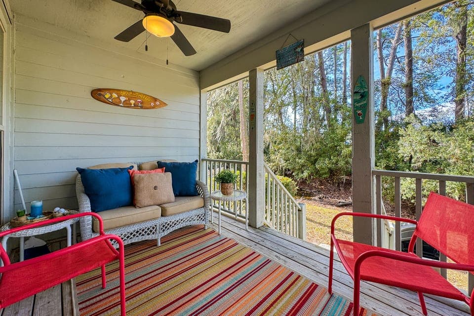 Patio with Grill and Lagoon View