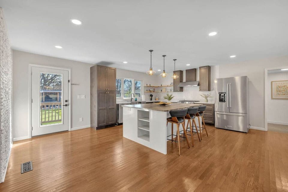 Beautiful remodeled kitchen with top end appliances, everything you need for cooking and the perfect setting for a family gathering