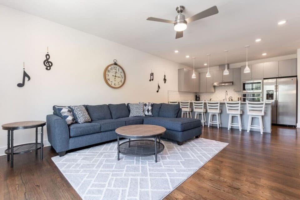 Open Concept Living Room & Kitchen