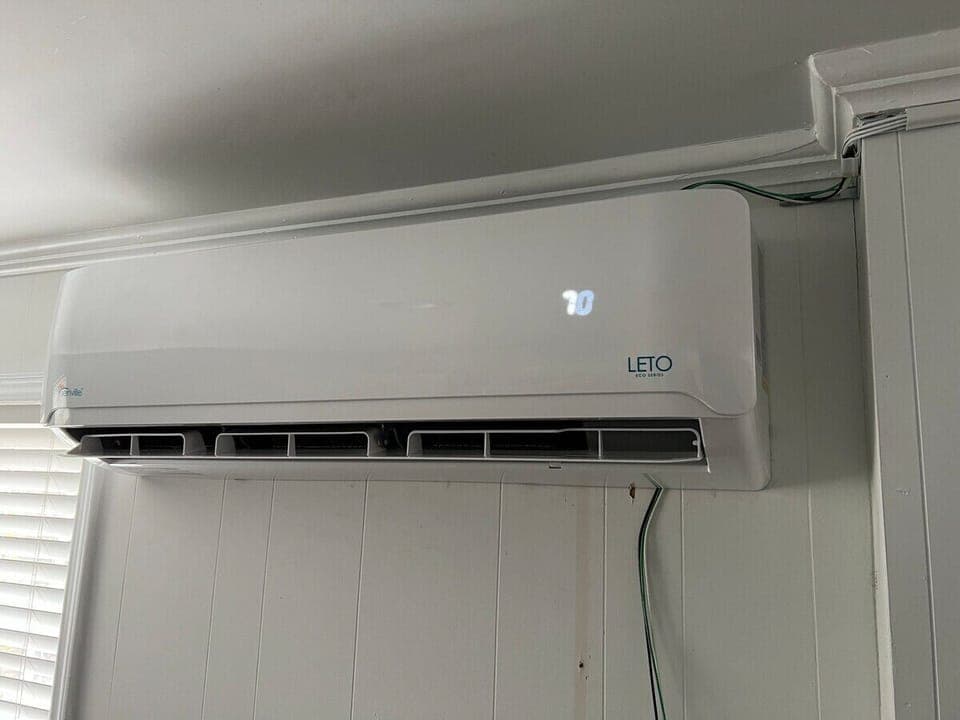 We just added a brand new mini split for your heating and cooling comfort. 