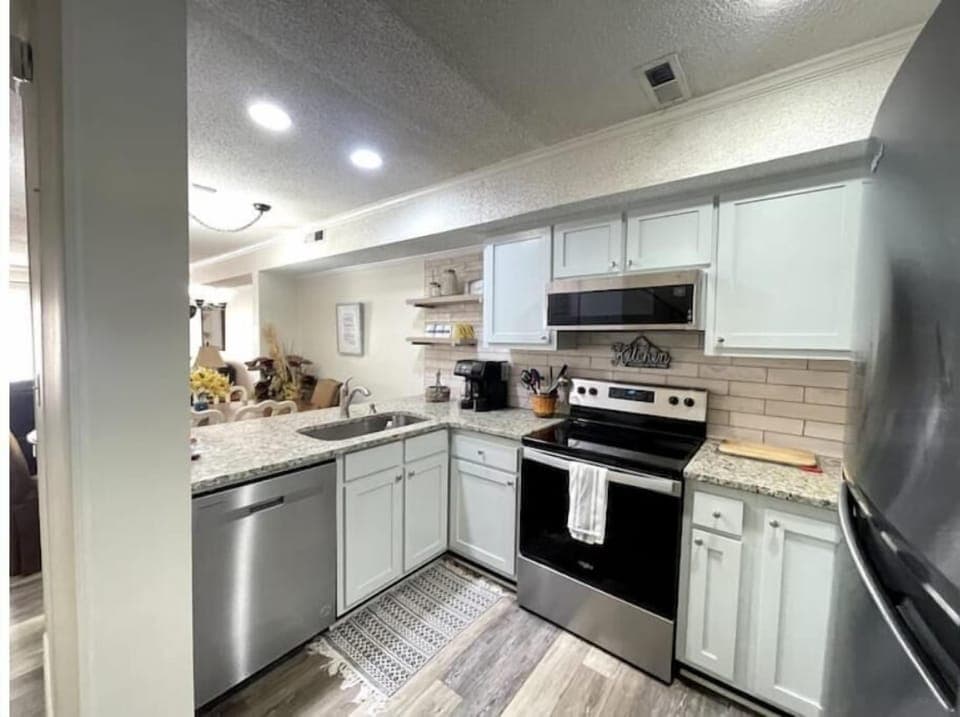 updated kitchen with essentials