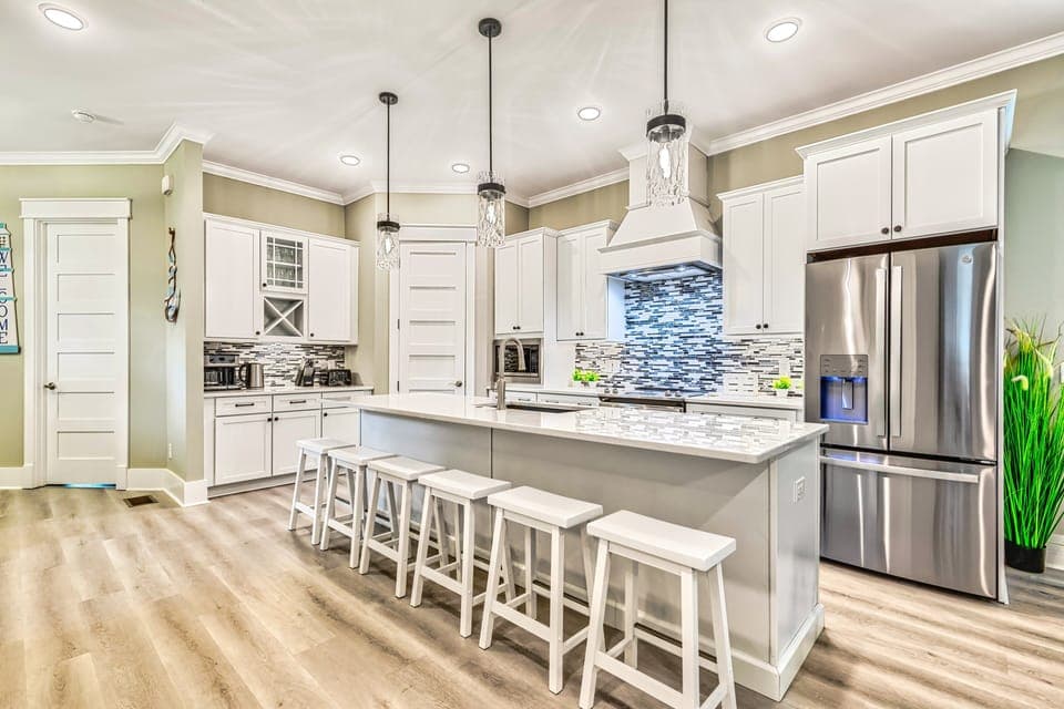 Spacious Kitchen with Island Seating