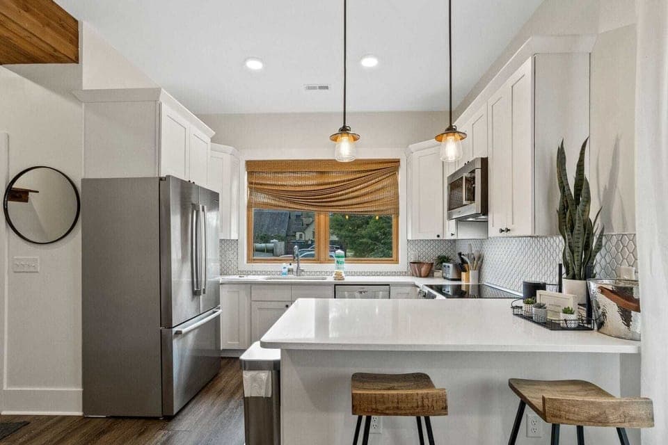 Spacious Kitchen with Bar Seating
