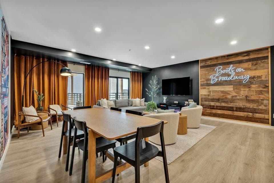 Open concept living/dining/kitchen areas