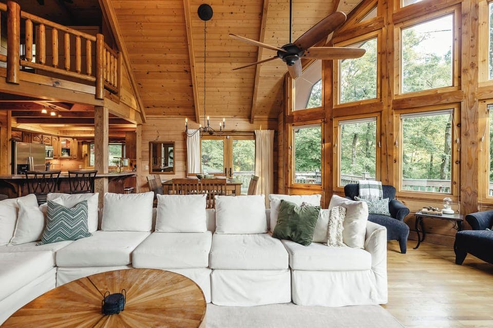 A large sectional to fit the open den. 