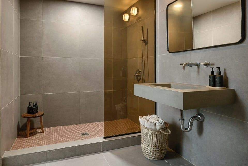 Refresh in the sleek walk-in shower with spa-like calm.