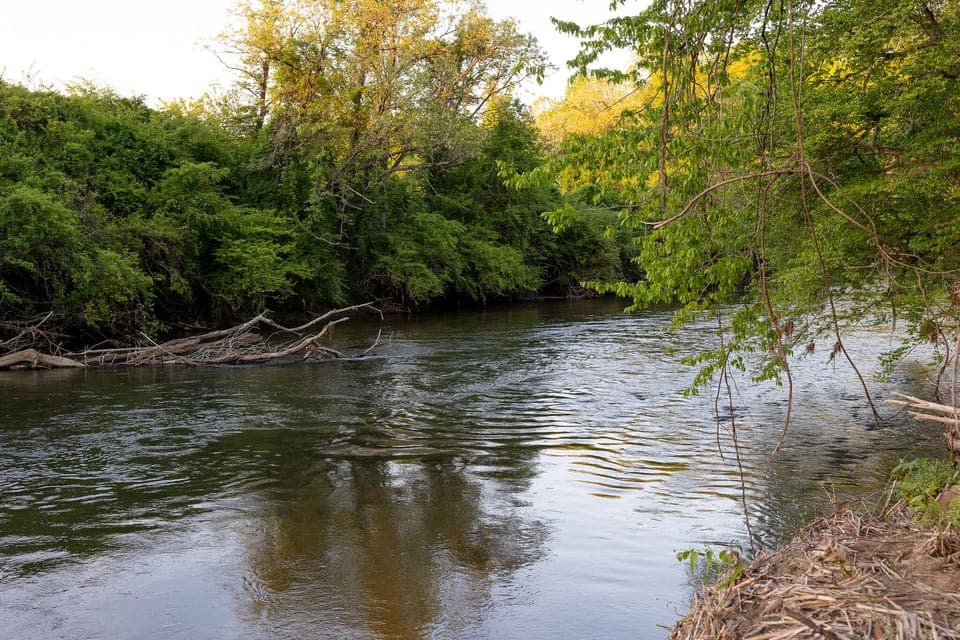 The property borders the French Broad River.  It is just a short walk away.  