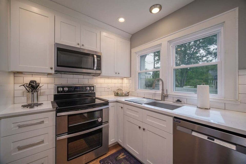 Kitchen Overlooks Back Yard