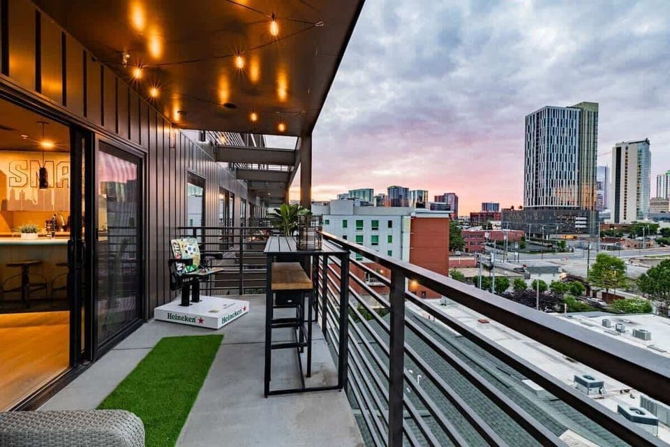 Balcony at sunset