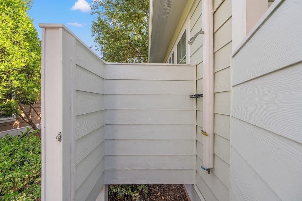 Rinse the sand off before entering the house.