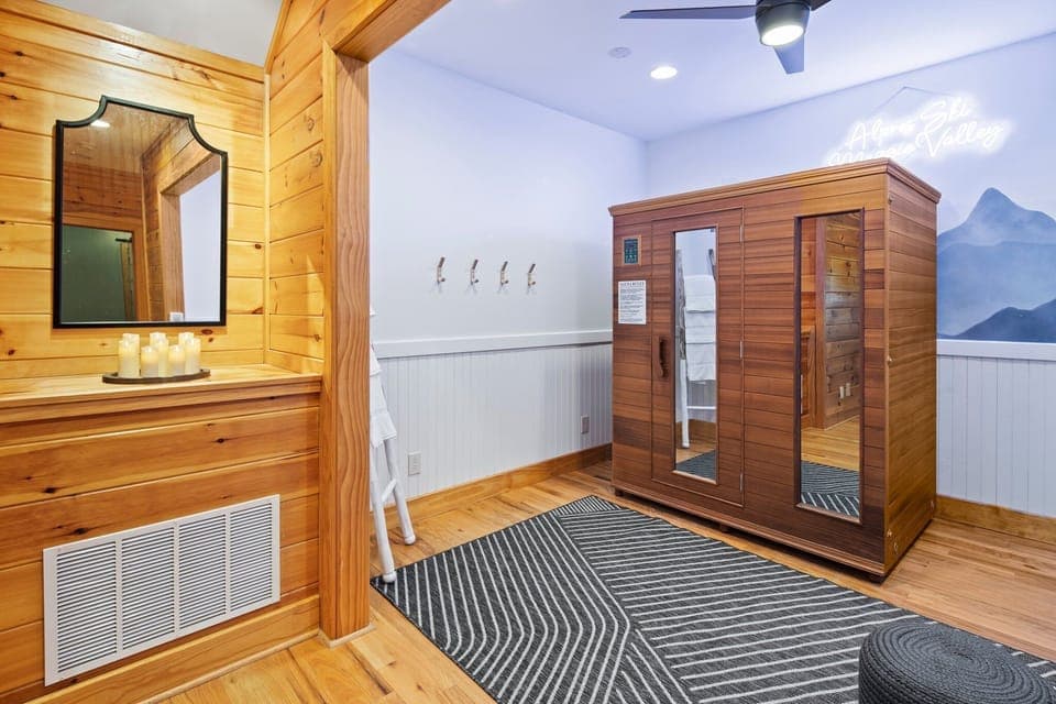 Our sauna room is the perfect place to relax! 