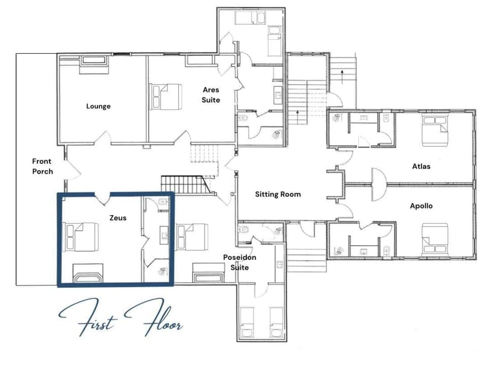 Floor plan of First Floor of The Athenian