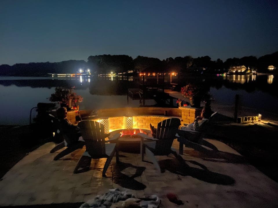 Firepit at night