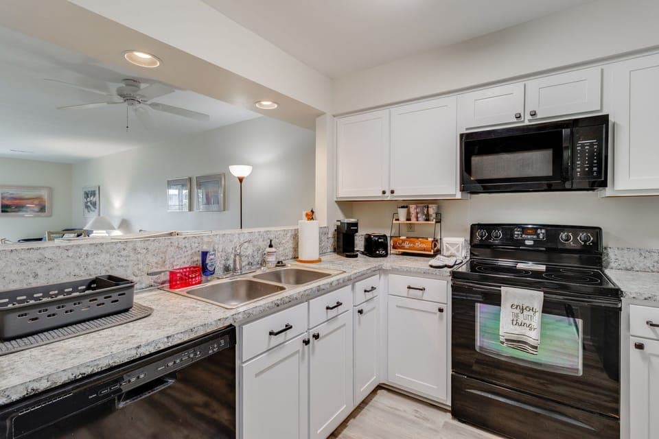 Kitchen with bar seating