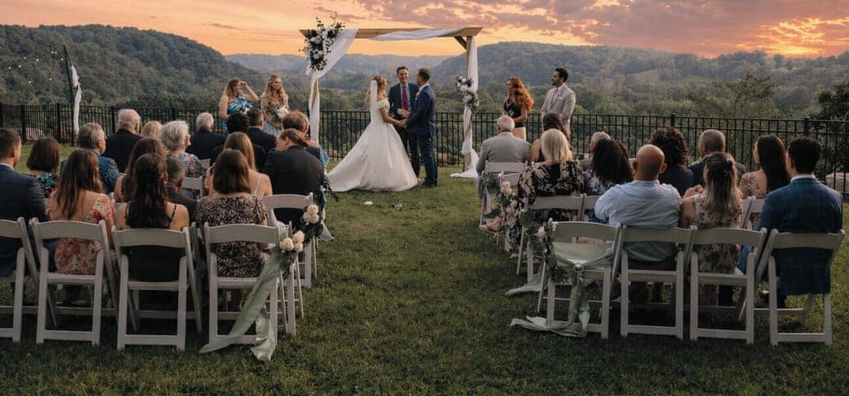 Outdoor banquet area