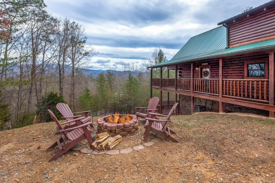 Roast marshmallows and swap stories around the crackling firepit
