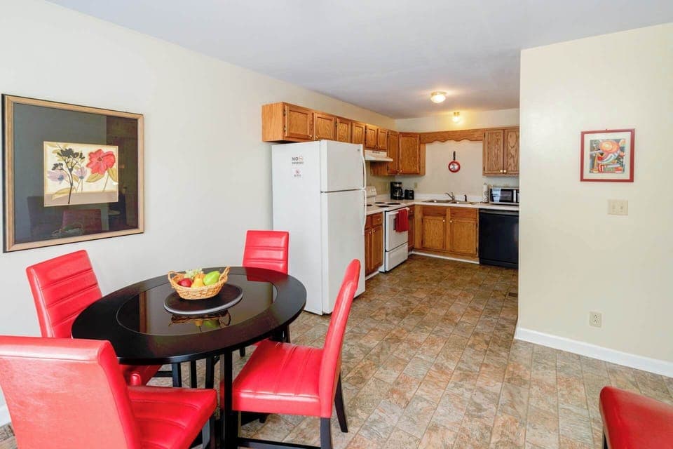 Dining table with seating for 4-6