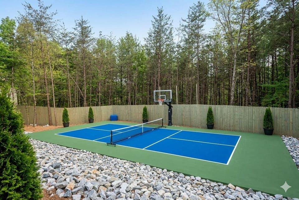 Private Pickleball Court at Luxury North Georgia Cabin
