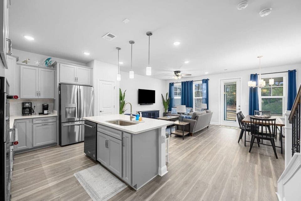 Main Level - Kitchen, Living, Dining