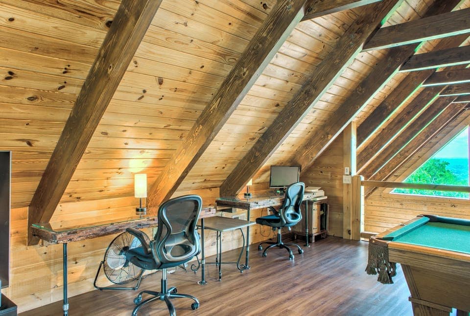 Dedicated work space in the Loft