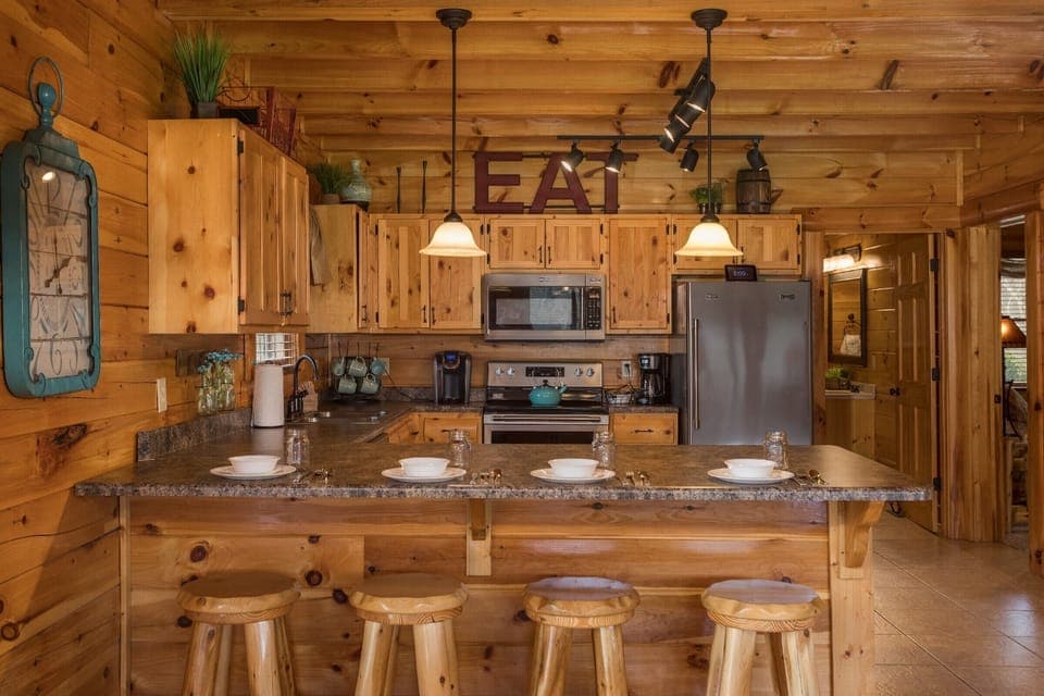 Counter seating for four off